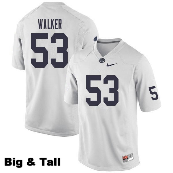 NCAA Nike Men's Penn State Nittany Lions Rasheed Walker #53 College Football Authentic Big & Tall White Stitched Jersey MOP3698DF